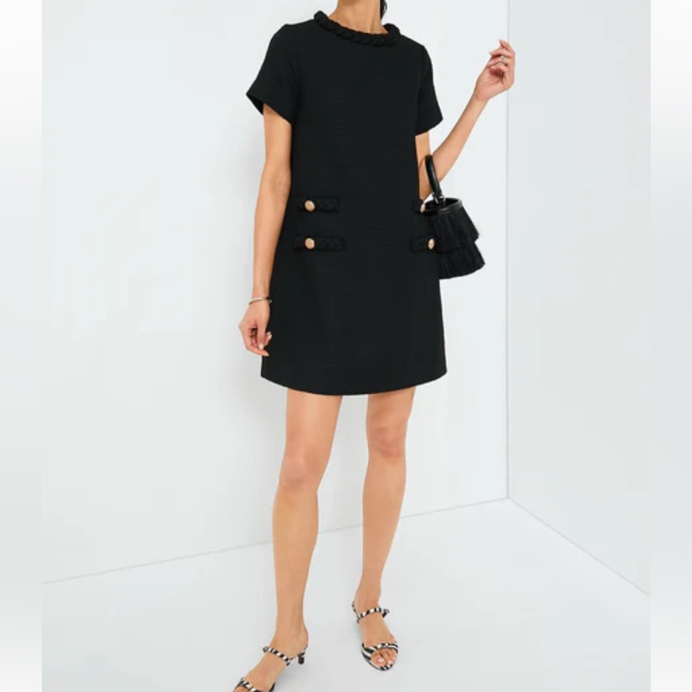 Black Tweed Jackie Dress